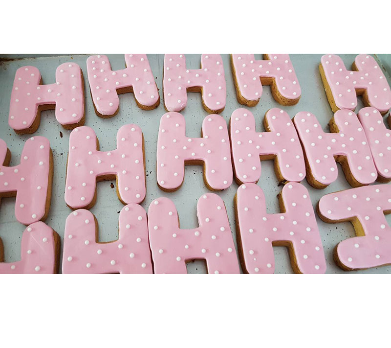 Cookies in letter shapes