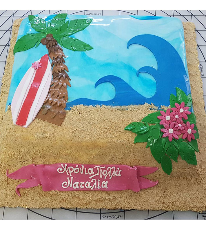 Cake with theme of the sea
