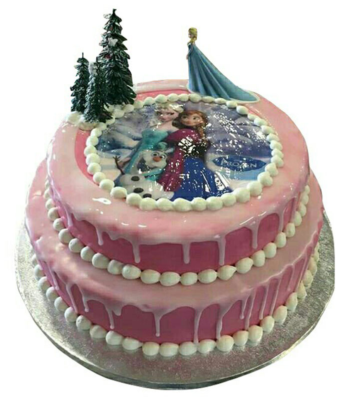 Birthday cake made of sugar paste - Disney princess