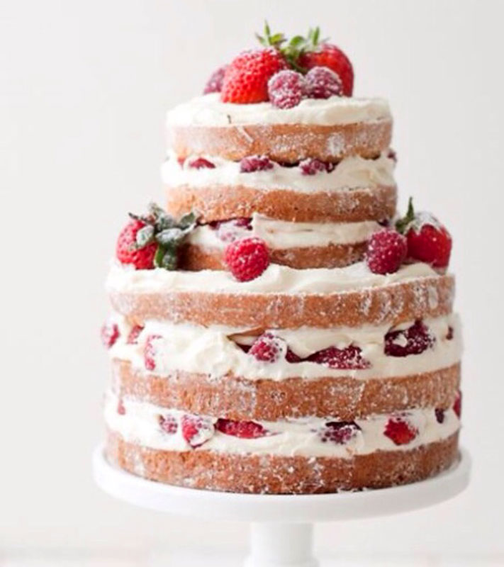 Gerontopoulos Catering at Sifnos - Multi layer cake with strawberries