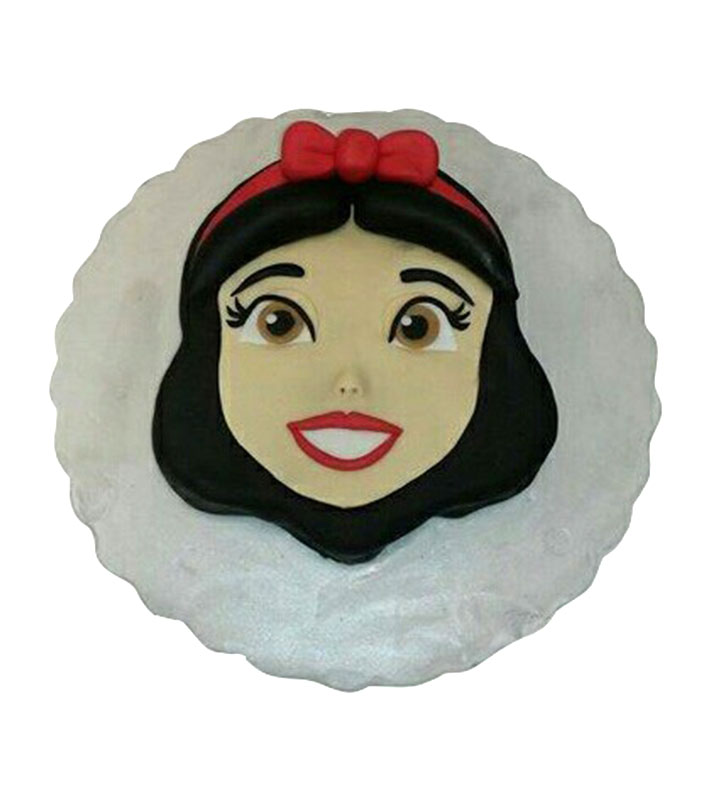 Cake made of sugar paste in a Snow-White shape