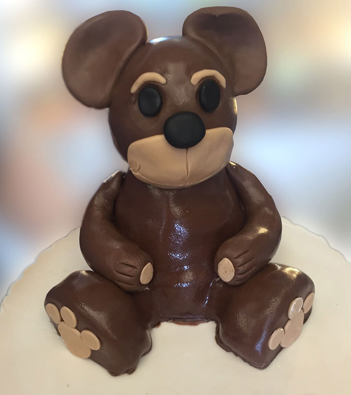 Gerontopoulos Catering at Sifnos - Cake for children party in a shape of big bear