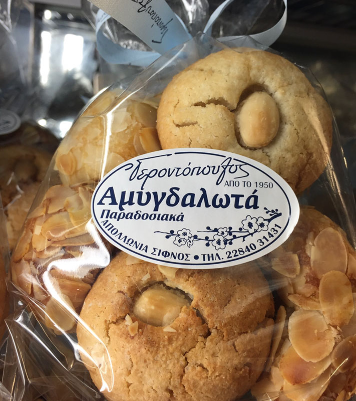 Traditional almond oven sweets from Sifnos